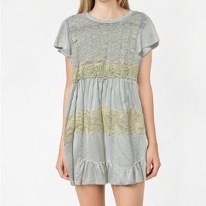 Flawed / SEE BY CHLOE Silk Cotton Blend Lace Summer Dress Size M